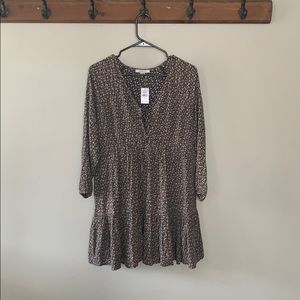 (NEW WITH TAGS) Black Floral Dress